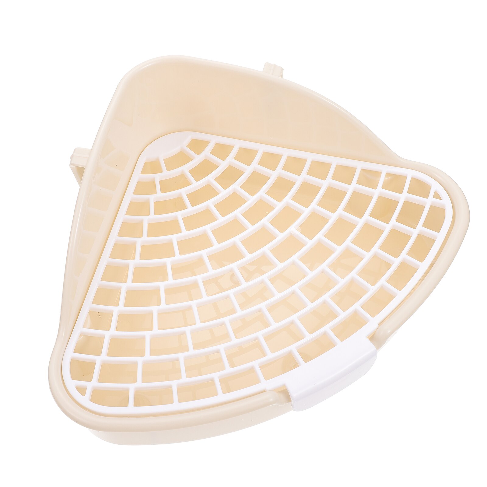 Rabbit Litter Box Plastic Small Animals Potty Corner Toilet Litter Container: White