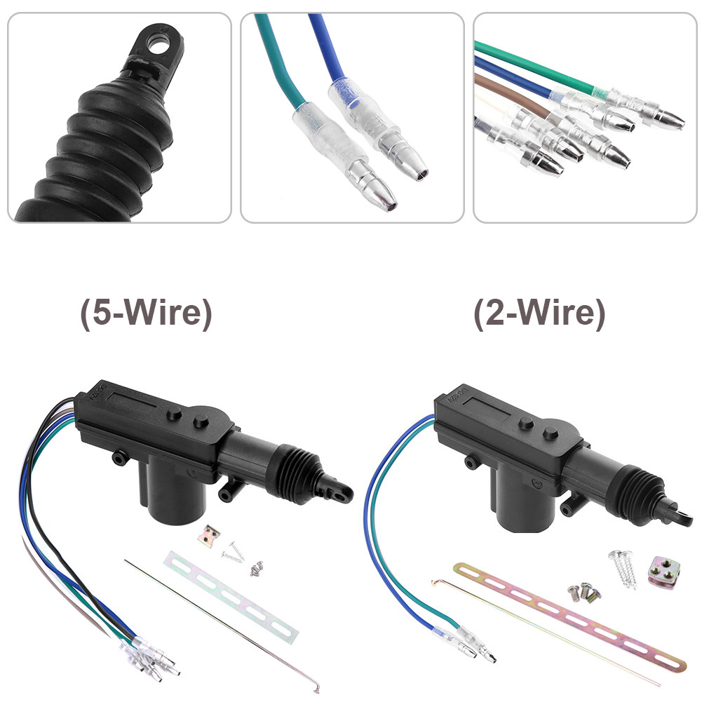 12V 2/5-Draad Auto Vergrendeling Actuator Auto Auto 'S Centrale Deurslot Motor Kit Voor Voertuig Elektrische Deurslot Auto-Accessoires