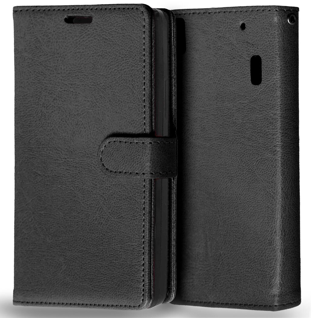 For Lenovo A7000 Book Style Wallet Leather Bag Case For Lenovo K3 Note A 7000 K50-T5 K50 Case Phone Back Cover With Card Holder: Black