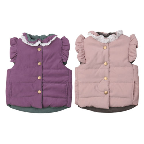 Kids Baby Meisjes Gilet Vest Jacket Mouwloze Winter Warm Vest 0-4 t