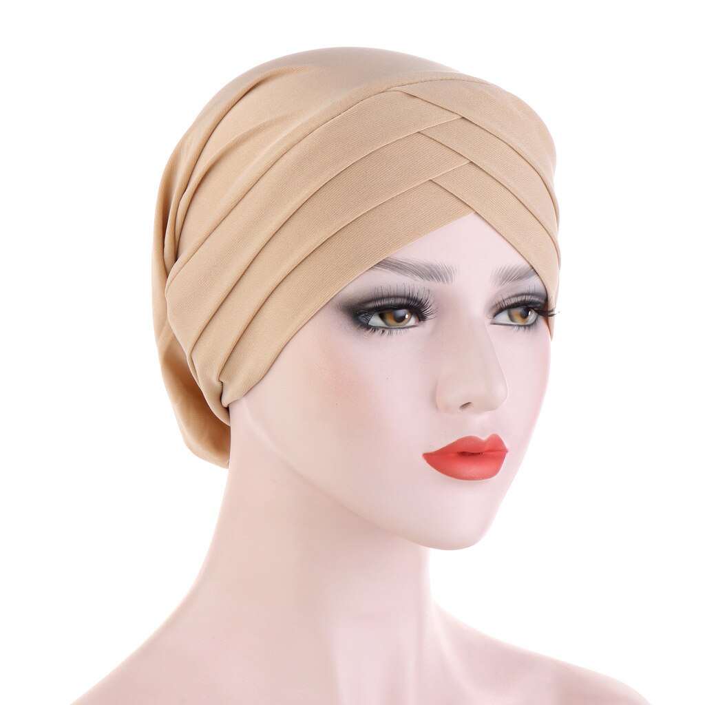 JTVOVO RUNMEIFA Modal Full Wrapped Forehead Cross Inner Headscarf Balaclava Elastic Beanie Muslim Women Stylish Hijab: ROYAL BLUE