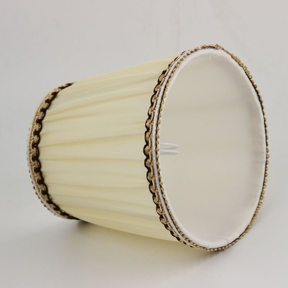 DIA 13,5 cm/5,31 zoll Geflochtene Band Rand kronleuchter lampe Schattierungen, weiß Farbe Blick Stoff Zauberstab lampe Schattierungen, Clip Auf