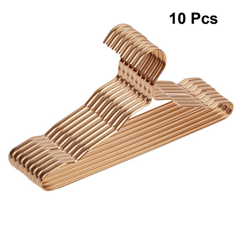Aluminiumlegering Kleding Hanger 5/10Pcs Golden Duurzaam Binnenlandse Jas Volwassen Kinderen Opknoping Benodigdheden Organisator