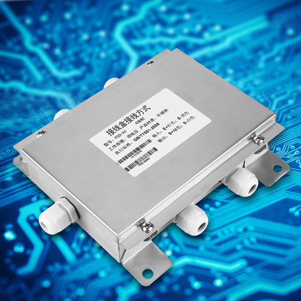 1Pcs Stainless Steel Junction Box Weighing Sensor 4 Wire Analog Digital Junction Box Four-Wire Junction Box