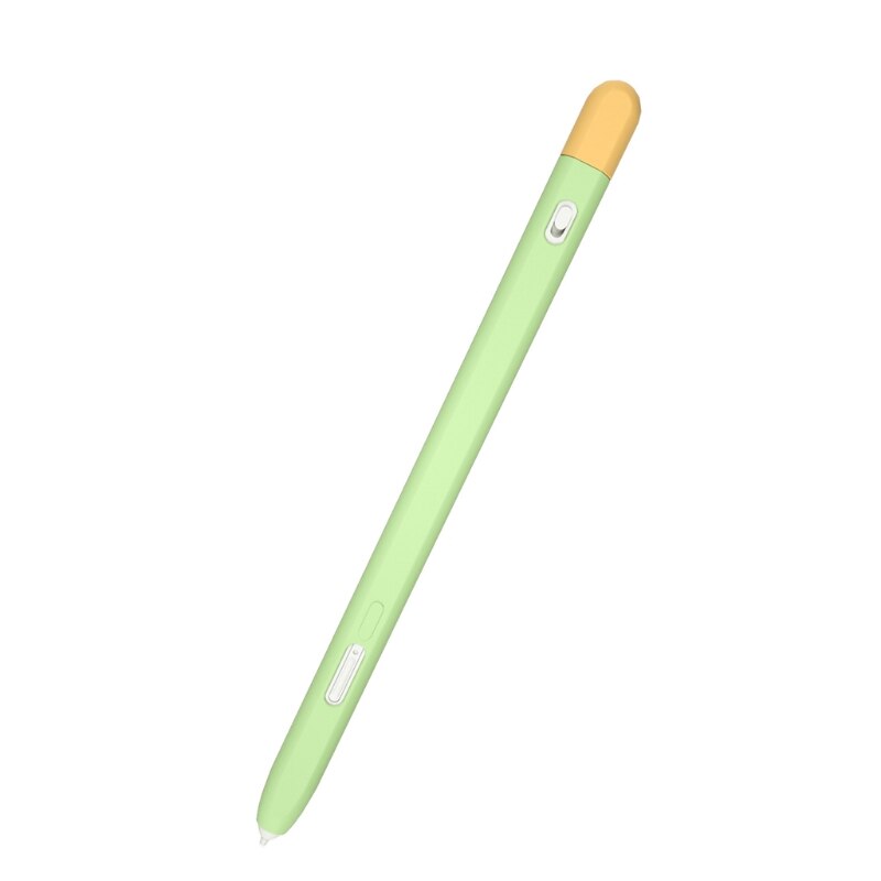 Pennskydd lämpligt för samsungtab s pen pro pennfodral silikonpennskydd spen skyddsfodral fallskydd: Grön gul