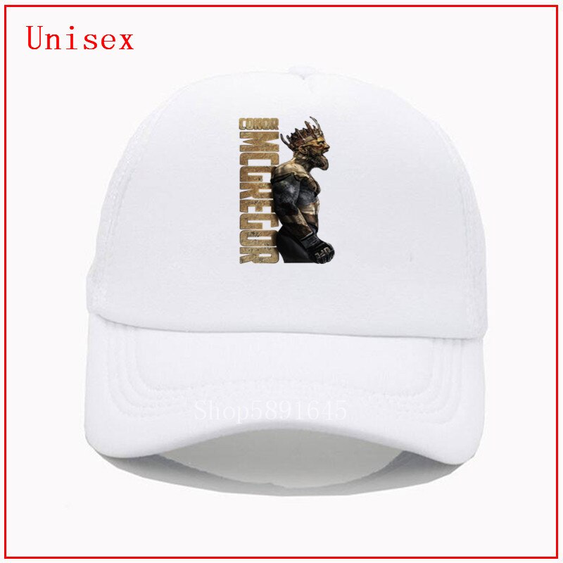 The King Of Conor Mcgregor Baseball cool Cap Embroidery Dad Hat 100% Cotton Snapback Caps Unisex Adjustable caps: white / Kids