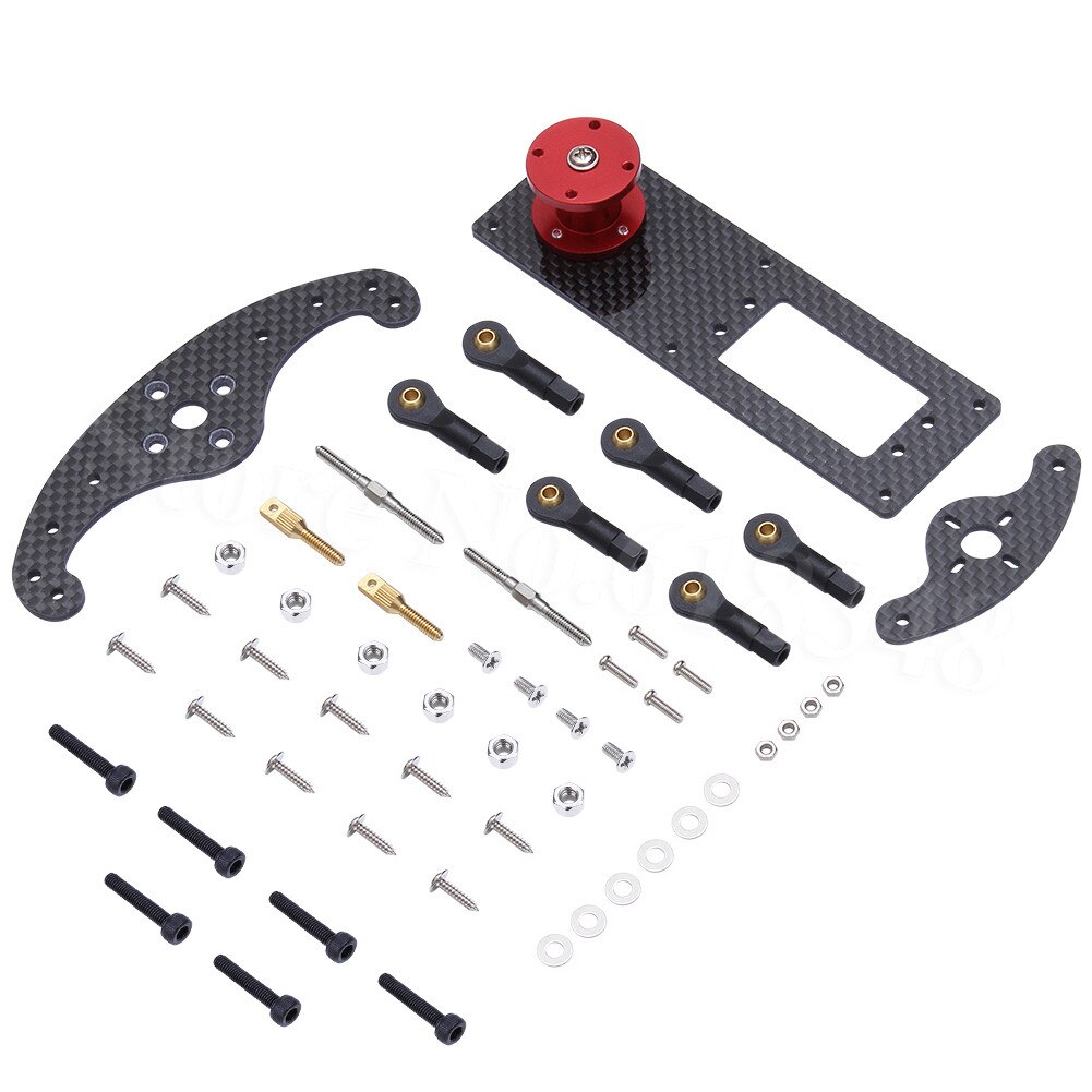Carbon Fiber Servo Rudder Tray Mount Self Adjusting Futaba JR Kit With Offset Bellcrank Accessories for 20-50cc RC Scale Plane