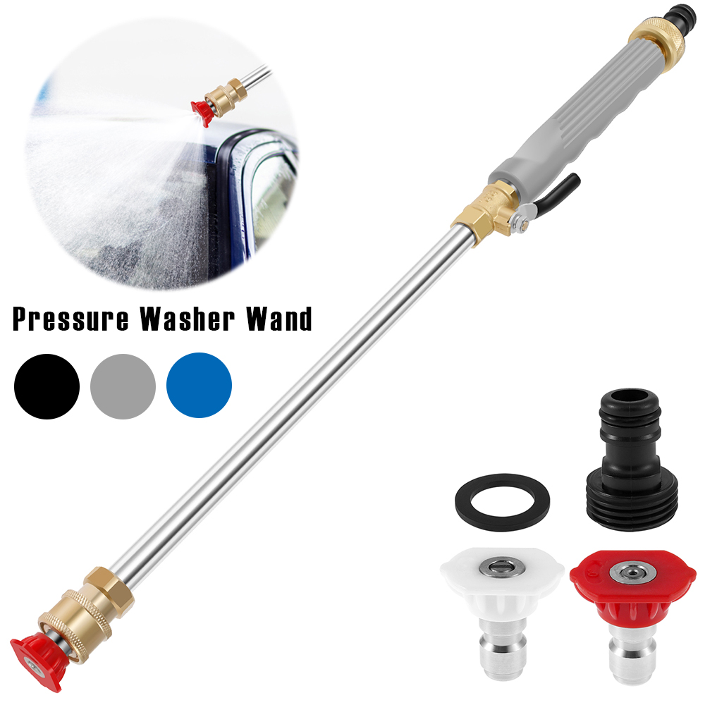Pressure Washer Wand Heavy-Duty Metal Jet High-Pressure Washer Tools with 2 Nozzles Multipurpose Wash Accessories for Car Garden