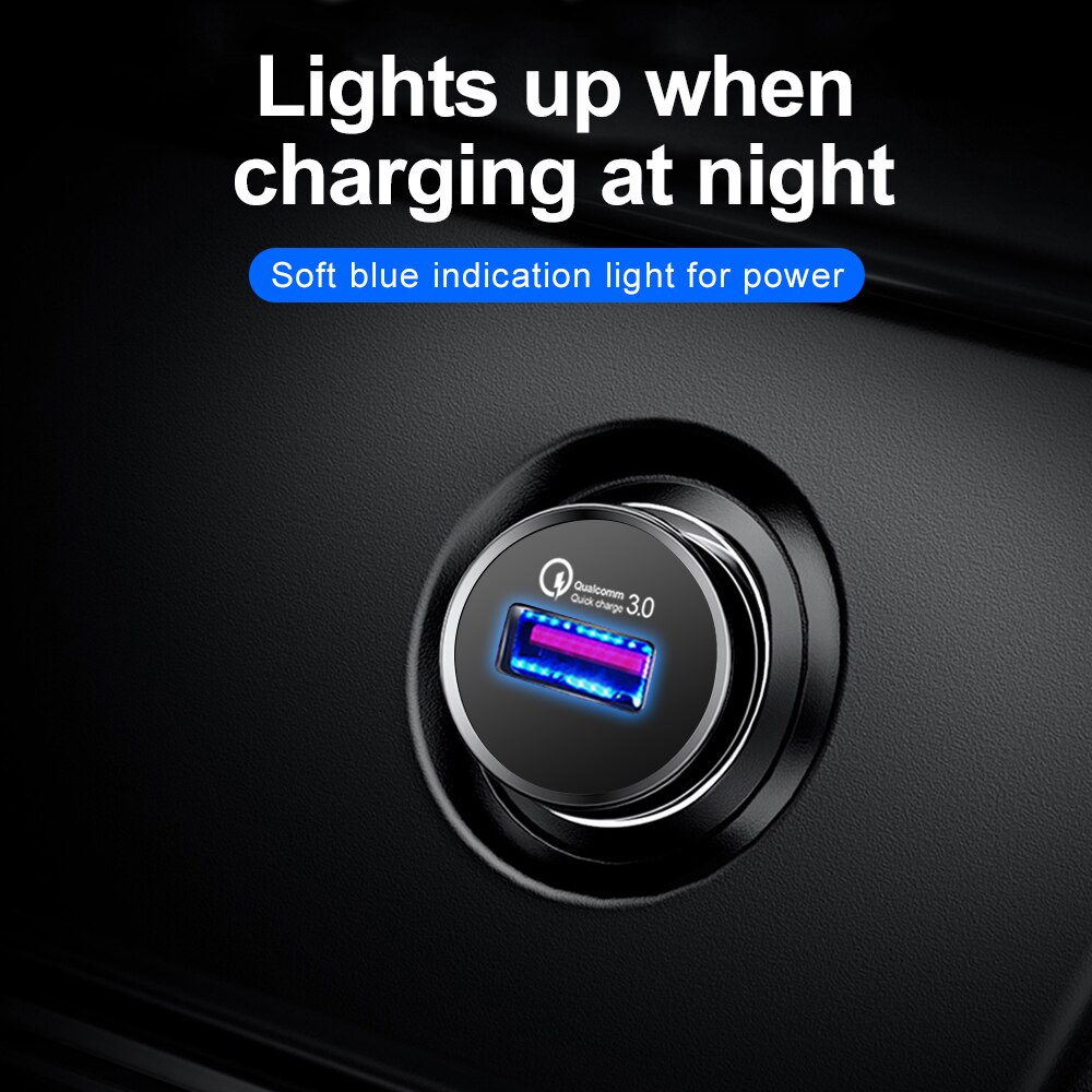 OLAF Mini Single Hafen schnell aufladen QC 3,0 USB Auto Ladegerät Für iPhone 6 7 8 Plus X Schnelle Telefon ladegerät Für Samsung S8 S9 S10 Plus