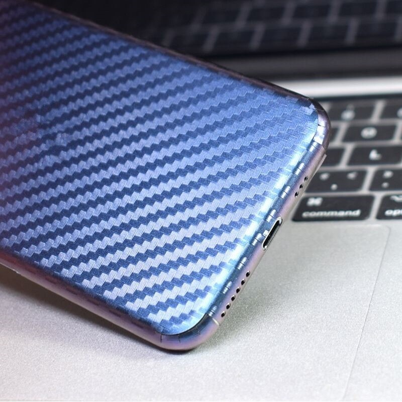 2PCS Mobile Phone Sticker For iPhone XS Max XR X Gradient Carbon Fiber Soft Protective Film For iPhone X XR Sticker Accessories