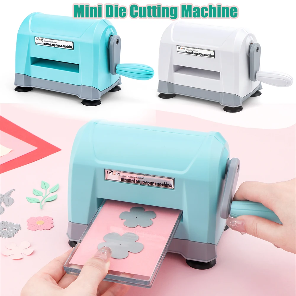 Mini troqueladora Manual portátil, máquina de grabado en papel troquelado y troquelado para hacer tarjetas, herramienta artesanal DIY para álbumes de recortes