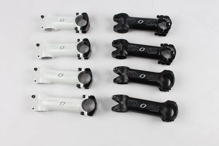 OVAL 31.8*28.6*90-120mm 6-17 Degree Bicycle Stem MTB Mountain Road Bike Handlebar Stem Bicycle Handle bar Stems Black/White