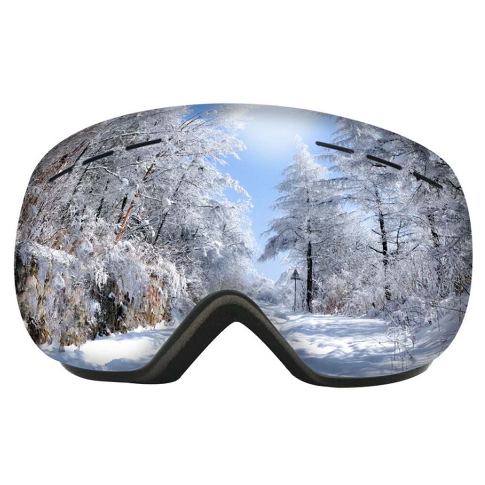 Skidglasögon bred sikt  uv400 anti-imma justerbar rem ask glasögon skidåkning snö herr dam snowboardglasögon