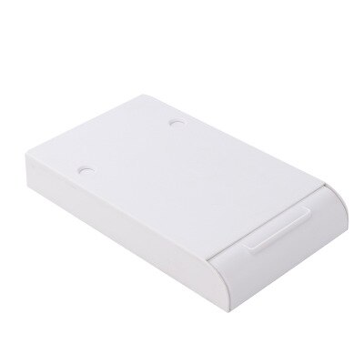 Itseliimautuva muovinen laatikko työpöydän alle piilotettu kynäteline työpöydän tavaroiden järjestäjä säilytyslaatikon pidike kotelo 22.3 x 13.5 x 3.5cm: Valkoinen iso koko