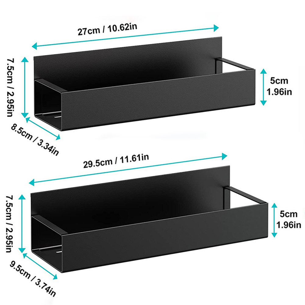 Magnetisches Kühlschrankregal, Gewürzlagerregal, platzsparend aus schwarzem Eisen, für Höhle Schrank auf der Seite des Kühlschranks, Küchenorganisator-Regal: Braun