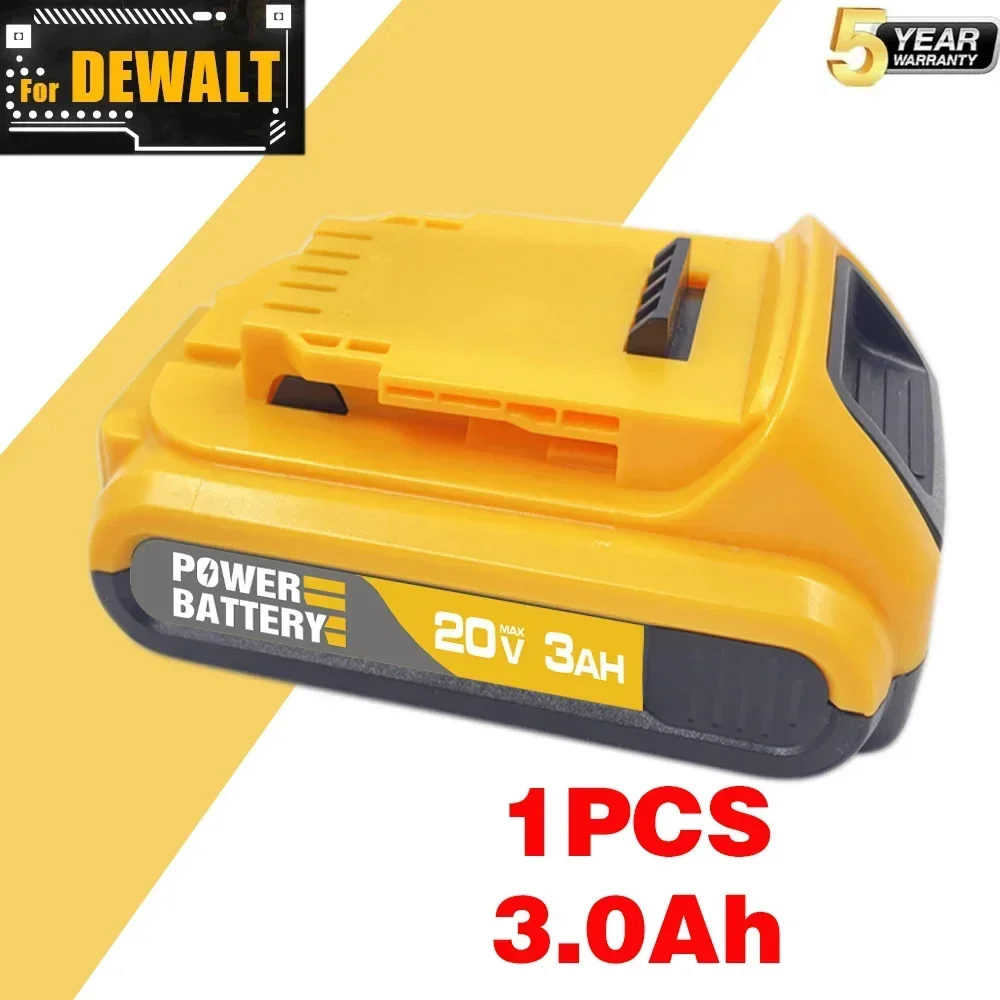 Batería DCB200 de 20V Compatible con herramientas eléctricas dewalt, herramienta eléctrica recargable de 18V y 12Ah, baterías de litio de 20V, 18 voltios, 18v, 12Ah: Morado