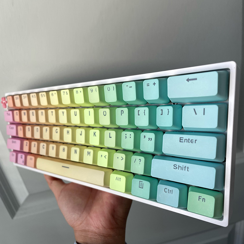 104 Keys Sunset Gradient Backlit Keycaps Thick PBT OEM Profile for Cherry MX Switches of Mechanical Keyboard
