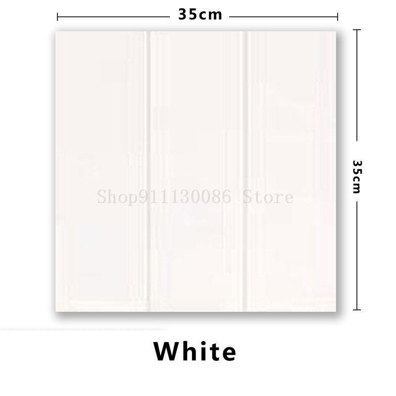 Zelfklevende 3D Baksteen Muurstickers Steen Woonkamer Decor Foam Waterdicht Panelen Wandbekleding Behang Thuis Tv Achtergrond Kid: white