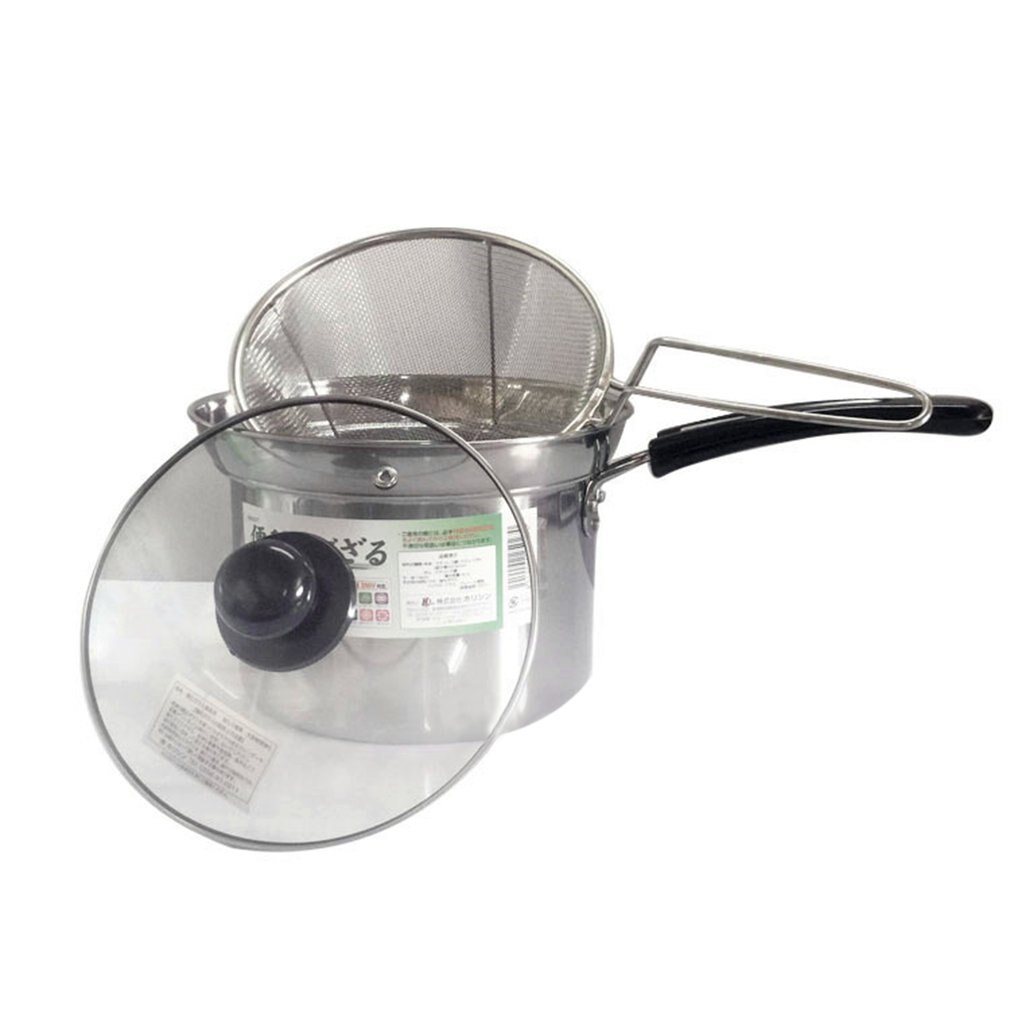 18cm Rvs Melk Pan Koken Pot Noedels Pan met Deksel Steelpan met Filter Huis Keuken Accessoires