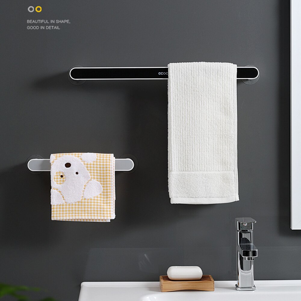Selvklæbende håndklædeholder rack vægmonteret håndklædehænger badeværelse håndklædeholder hylde rulleholder hængekrog badeværelse arrangør