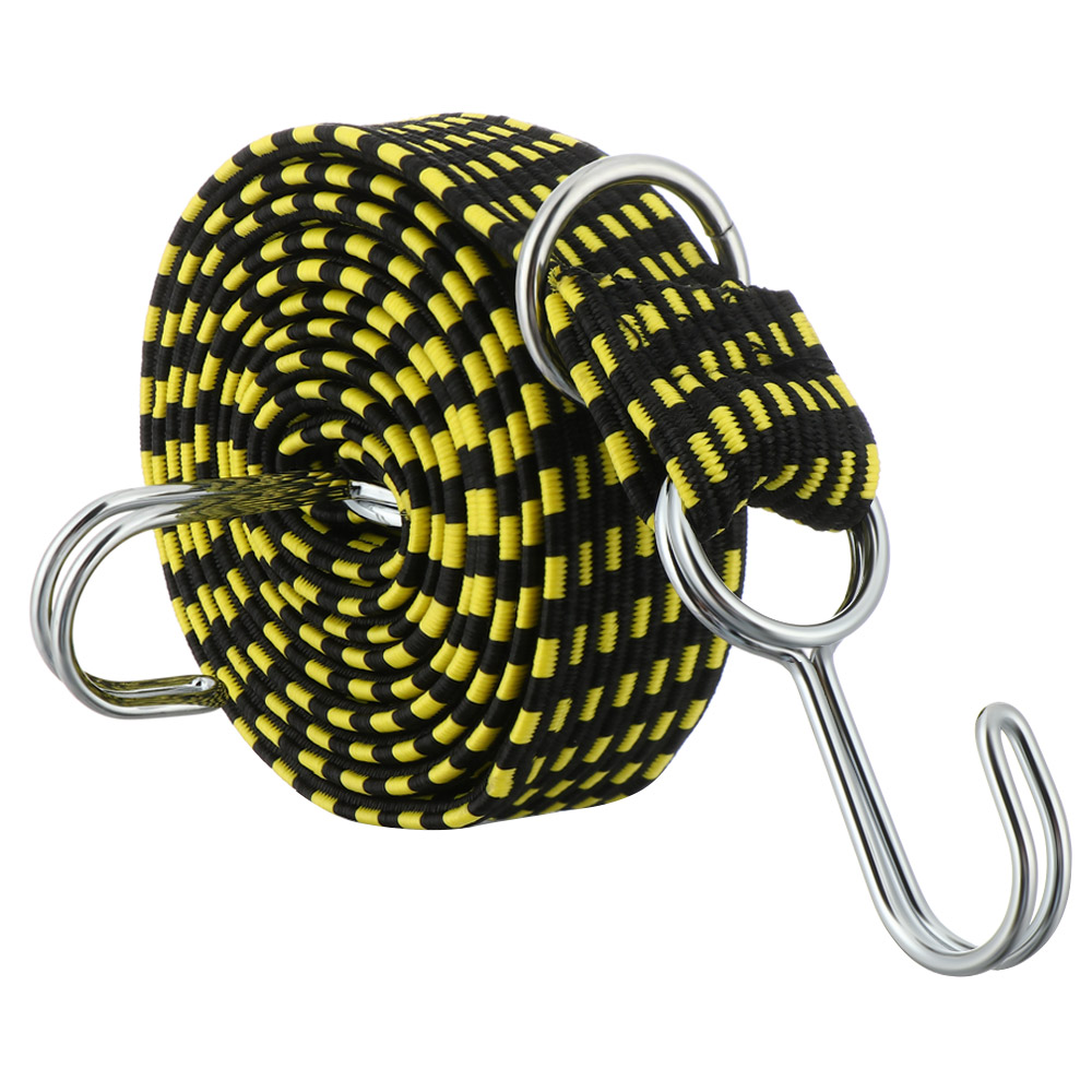 Elástico de borracha bagagem corda cabo ganchos bicicletas corda gravata bagagem telhado rack cinta banda fixa gancho acessórios da motocicleta