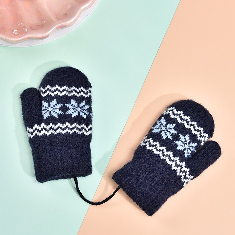 Winter gebreide kinderhandschoenen warme zachte konijnenwol cartoon kinderhandschoenen kindervingerhandschoenen voor jongens en meisjes