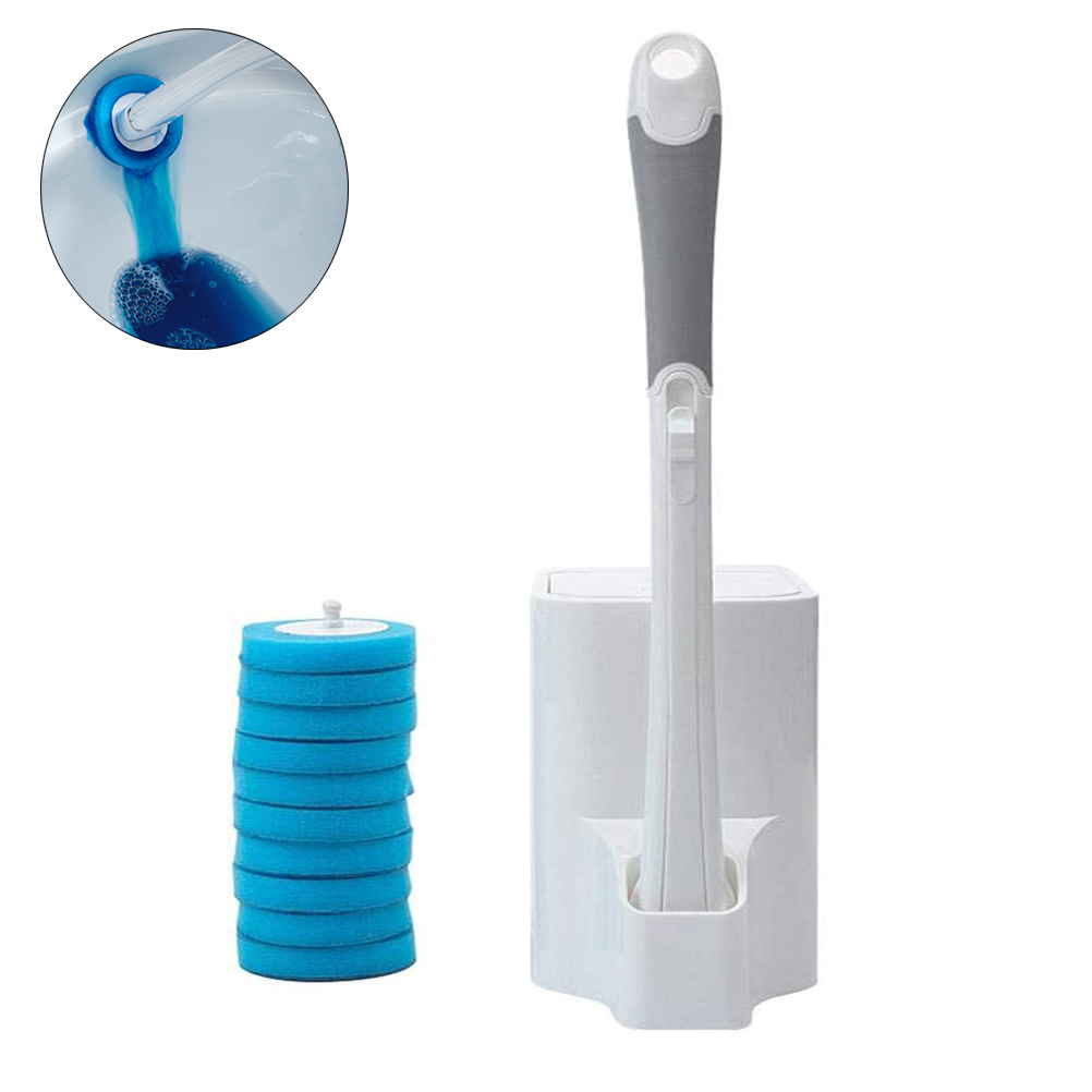Toilet Wand Disposable Toilet Cleaning System with 10 Disinfecting Toilet Wand Refill Heads Powerful Toilet Wand Kit