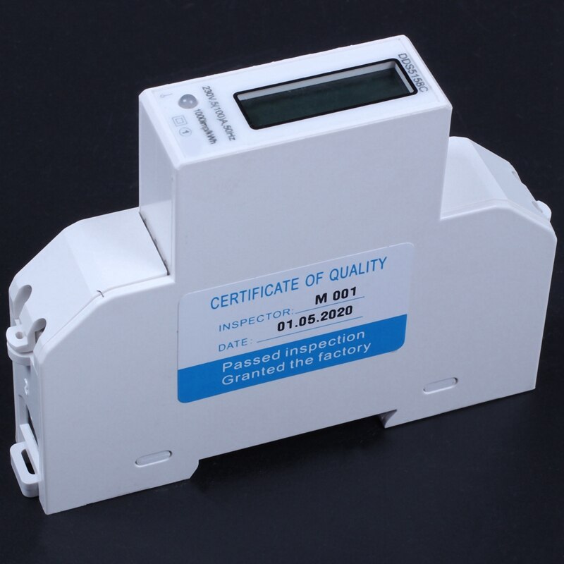 Digital voltímetro amperímetro vatímetro retroiluminación LCD de carril DIN medidor KWH AC 230V 5-100A RS485 salida Modbus