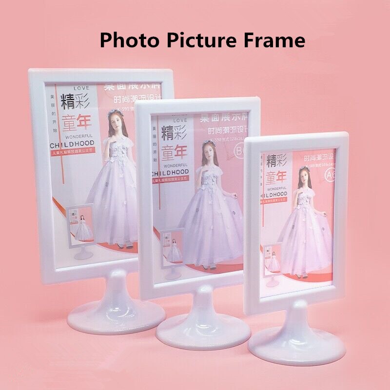A4 Anti-broken Plastic Desktop Product Price Sign Card Holder Poster Display Stand Photo Picture Frame Stand