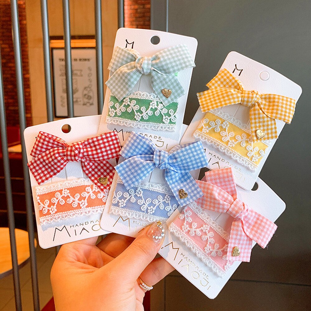 2 pièces/ensemble cheveux nœuds filles pinces à cheveux bébé enfants épingles à cheveux Barrettes chapeaux épingle à cheveux accessoires de cheveux