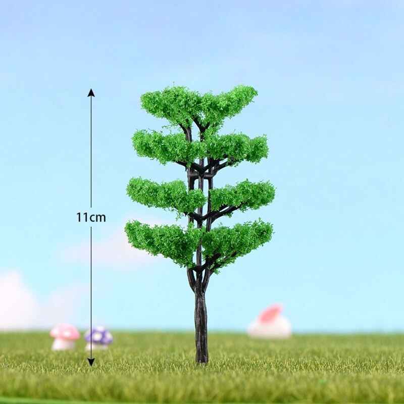 Kunstig plast træ model landskab jernbane dekoration bygning miniature landskab tilbehør: 3