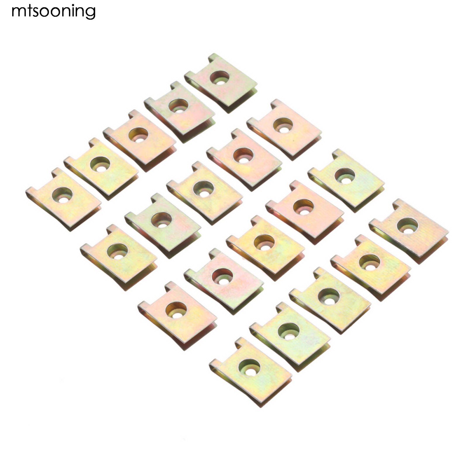 Clips de fixation de voiture, 20 pièces, Base à vis Type U 3mm, Clips de fixation de montage, pare-choc de moteur Automobile