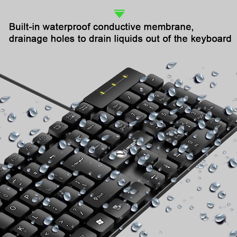 Wired Keyboard and Mouse Waterproof Suspended Keycaps 104 Keys Office Keyboard Mice For PC Gamer USB Game Mause Gaming Mouse