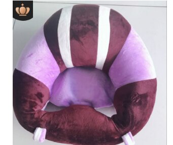 Asiento de apoyo para bebés, cómodo cojín suave para sentarse, sofá, almohada de felpa, bolsa de juguete, sillas coloridas para bebés: plum