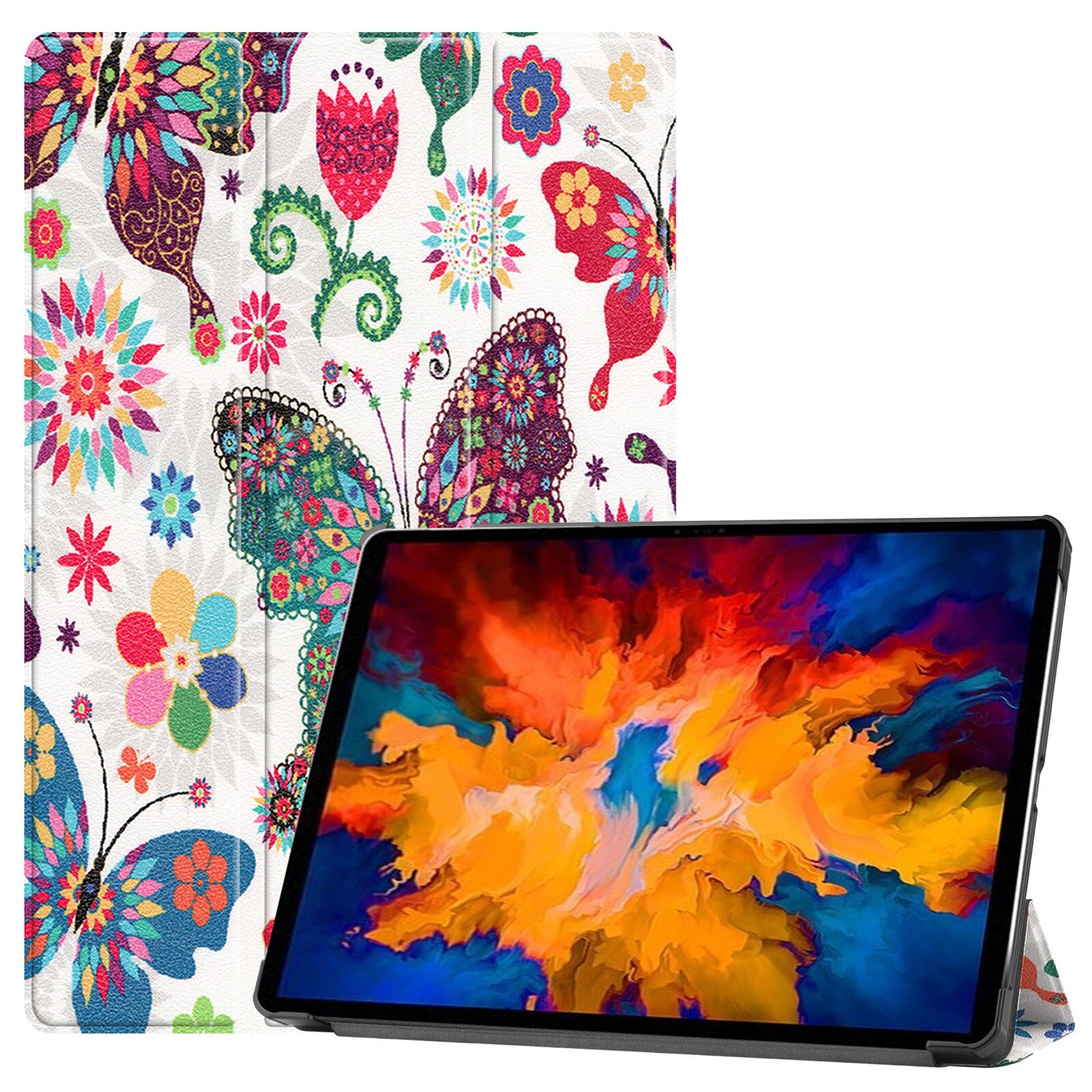 Ultra-thin tablet case with stylish print on the back suitable for Lenovo Tab M10 HD TB-X306F 10.1 inch case: B