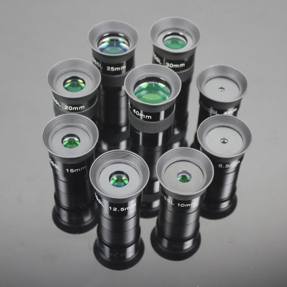 Telescopio Monocular astronómico lente ocular Plossl de 1,25 ", 4mm, 6,5mm, 10mm, 12,5mm, 15mm, 20mm, 25mm, 30mm, 40mm, totalmente multicapa verde