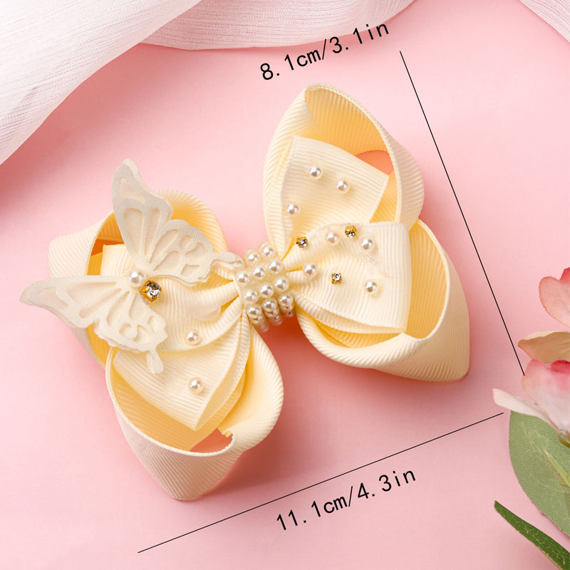 Épingles à cheveux nœud papillon en dentelle Kawaii pour filles, fleur, papillon, pince à cheveux, perle, boutique, vêtements de sauna, outils de coiffure,