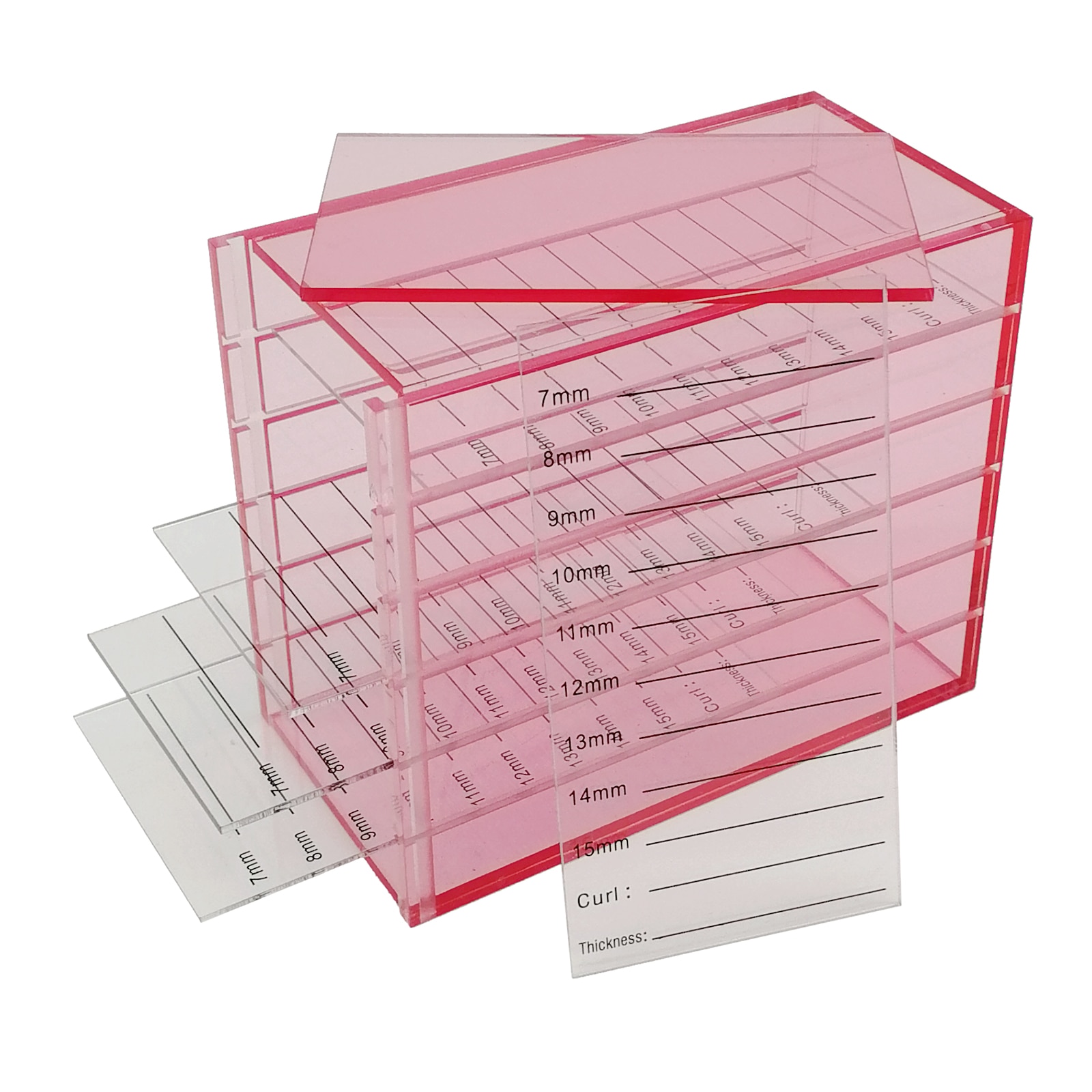 Acrylic 5 Layer Eyelash Storage Case Box Container Holder White pallet