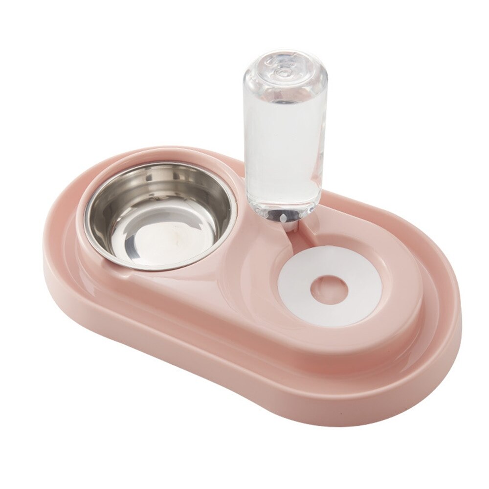 Doppel Pet Schalen Hund Lebensmittel Wasser Feeder Edelstahl Pet Trinken Feeder Dish Katze Welpen Fütterung Lieferungen Hund Zubehör #2 ^ 1