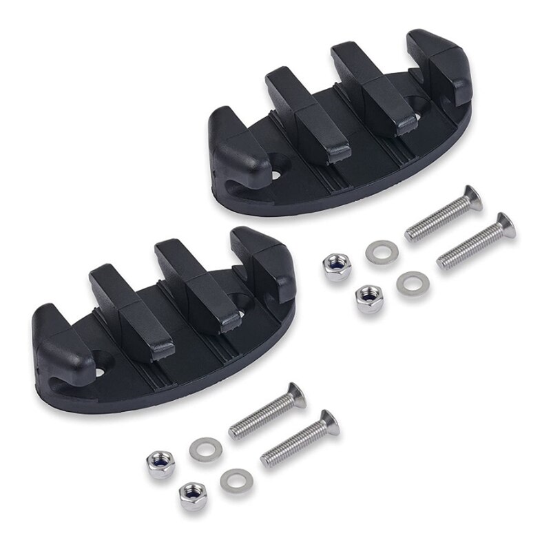 Boot Dekklampjes – 2 Stuks ABS, Zwart, 16,5 Cm, Met Schroeven, Voor Kajak, Kano En Boot