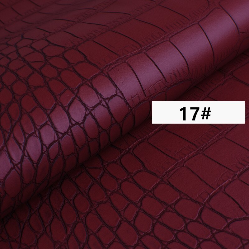 50x138cm 0.8mm Faux PVC leather Fabric Imitation Crocodile Skin Embossed Synthetic PVC Faux Leather for Decoration Sofa Home: NO17