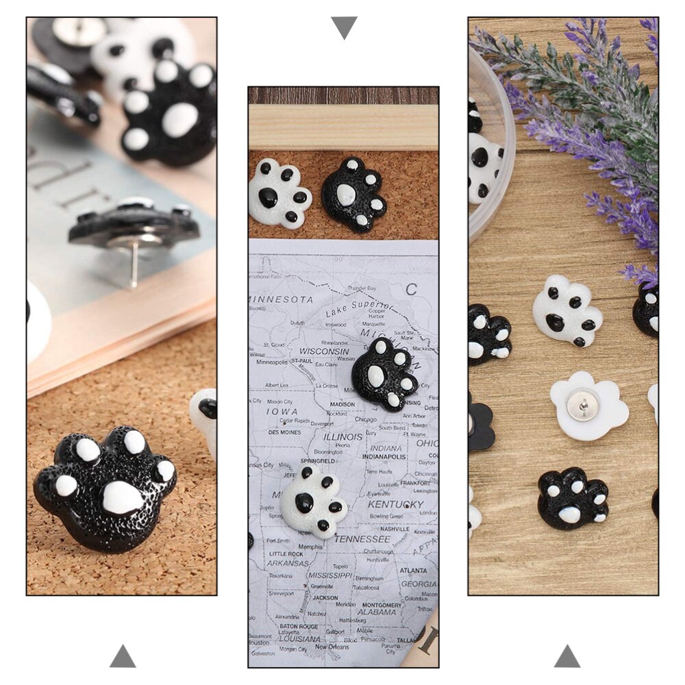 Boîte de 25 pièces de punaises à griffes d'ours Chic, petite épingle à dessin créative