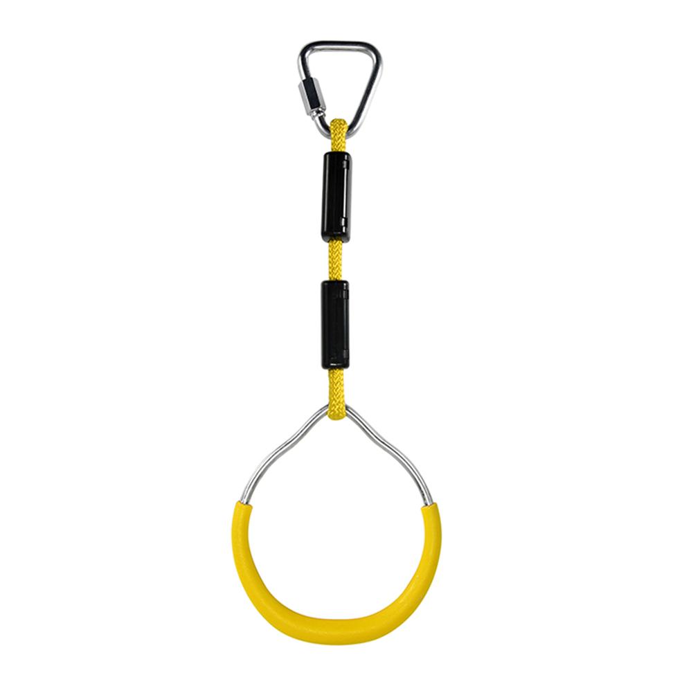 Kids Swing Bar Ringen Kinderen Outdoor Gymnastic Ring Ninja Hindernisbaan Klimmen Muur Accessoires Kids Fysieke Training: YELLOW