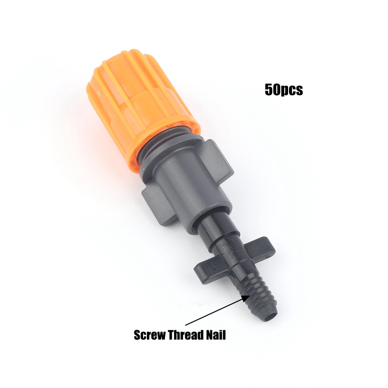 50pcs/lot Adjustable Atomizing Spray Nozzle Family Balcony Agriculture Garden Crop Flower Plant Lawn Irrigation Small Suit: Red