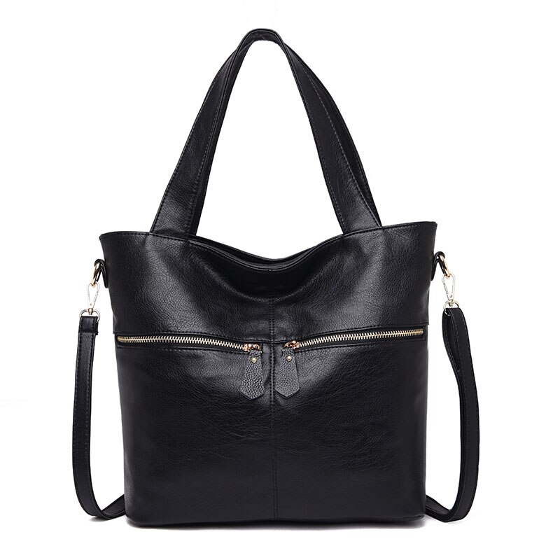 Bolsas femininas pretas estilo europeu, novas bolsas femininas de alta capacidade de ombro estilo europeu 2020