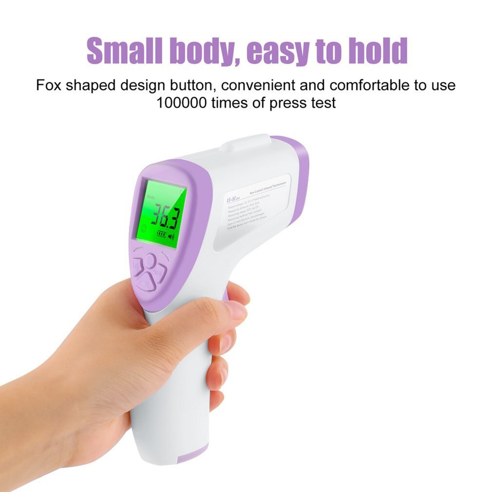OUTAD Digital Infrared Forehead Thermometer LCD IR Thermometer Non-contact IR Infrared Thermometer Temperature Meter with Fever