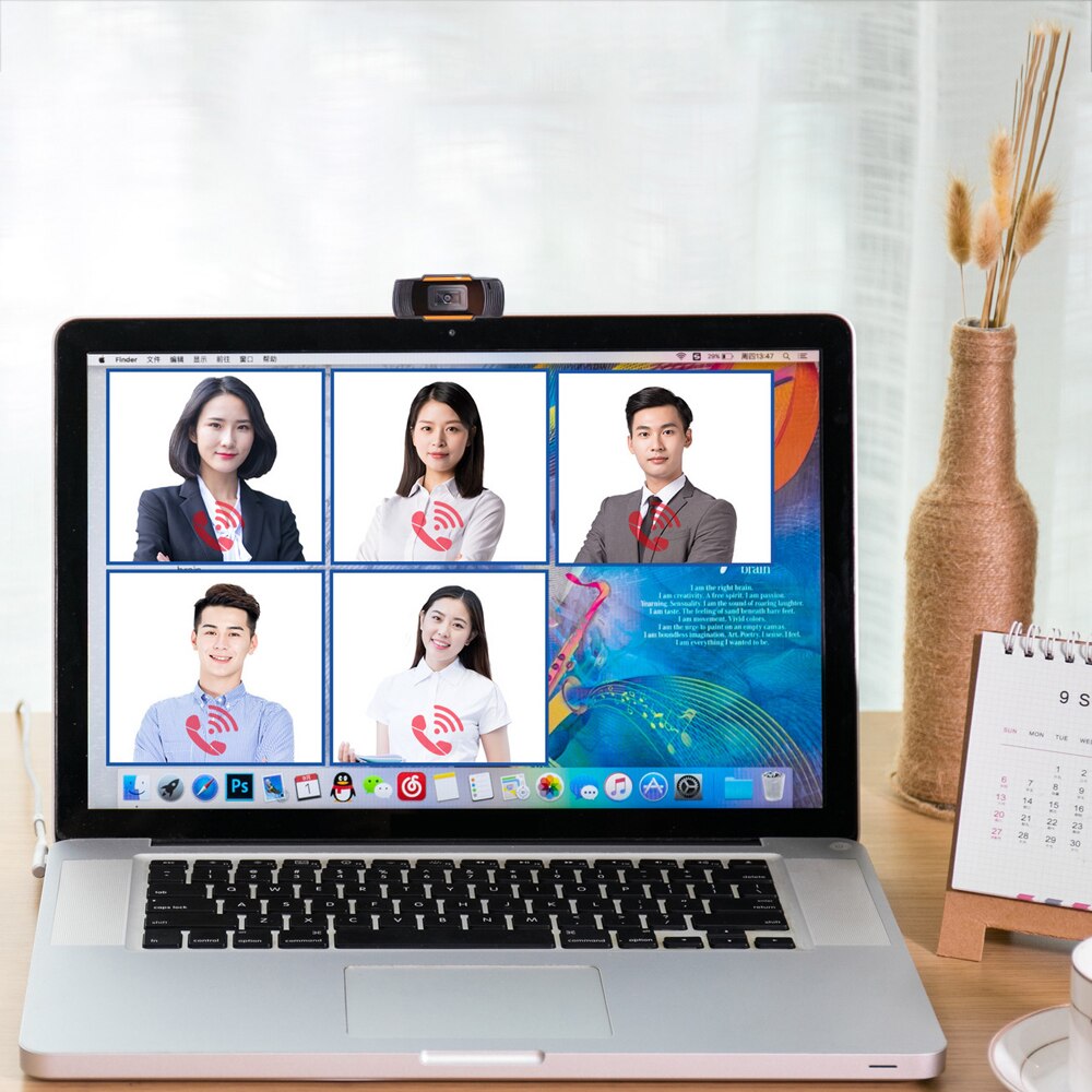 720P Camera Laptop and Desktop USB2.0 Imported Optical Lens Network Broadcast Video Call Video Conference 1280X720P 30fps Webcam