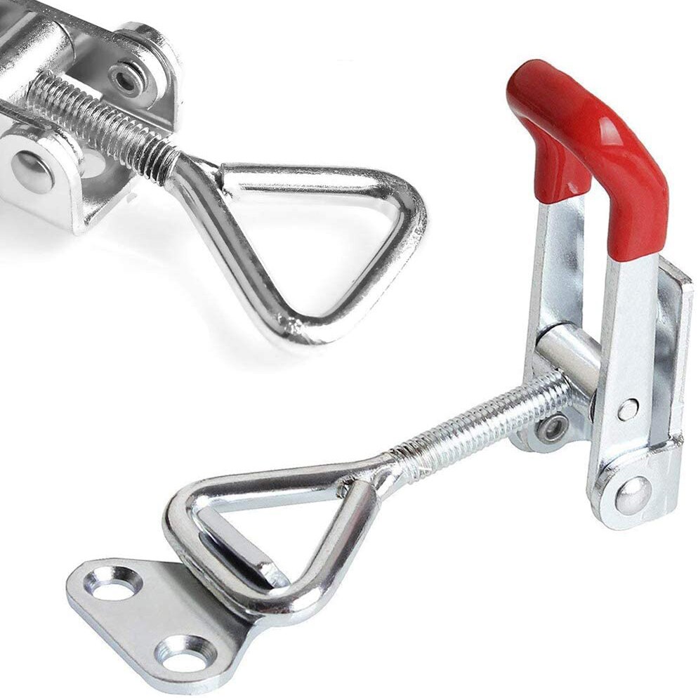 4Pack 550Lbs Adjustable Toggle Clamp GH-4002 Style Toggle Latch Hasp Clamp for Door Quick Release Pull Latch