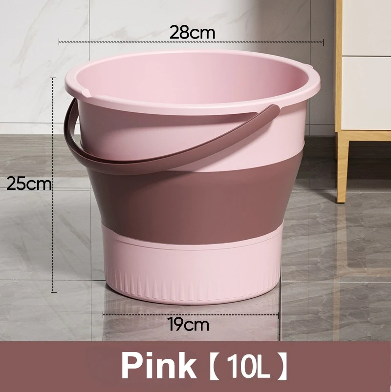 Studentenslaapzaal Plastic Opvouwbare Emmer Vissen Handheld Opvouwbare Emmer Thuis Verdikte Badkamer Draagbare Voet Inweken Emmer: Chocolade
