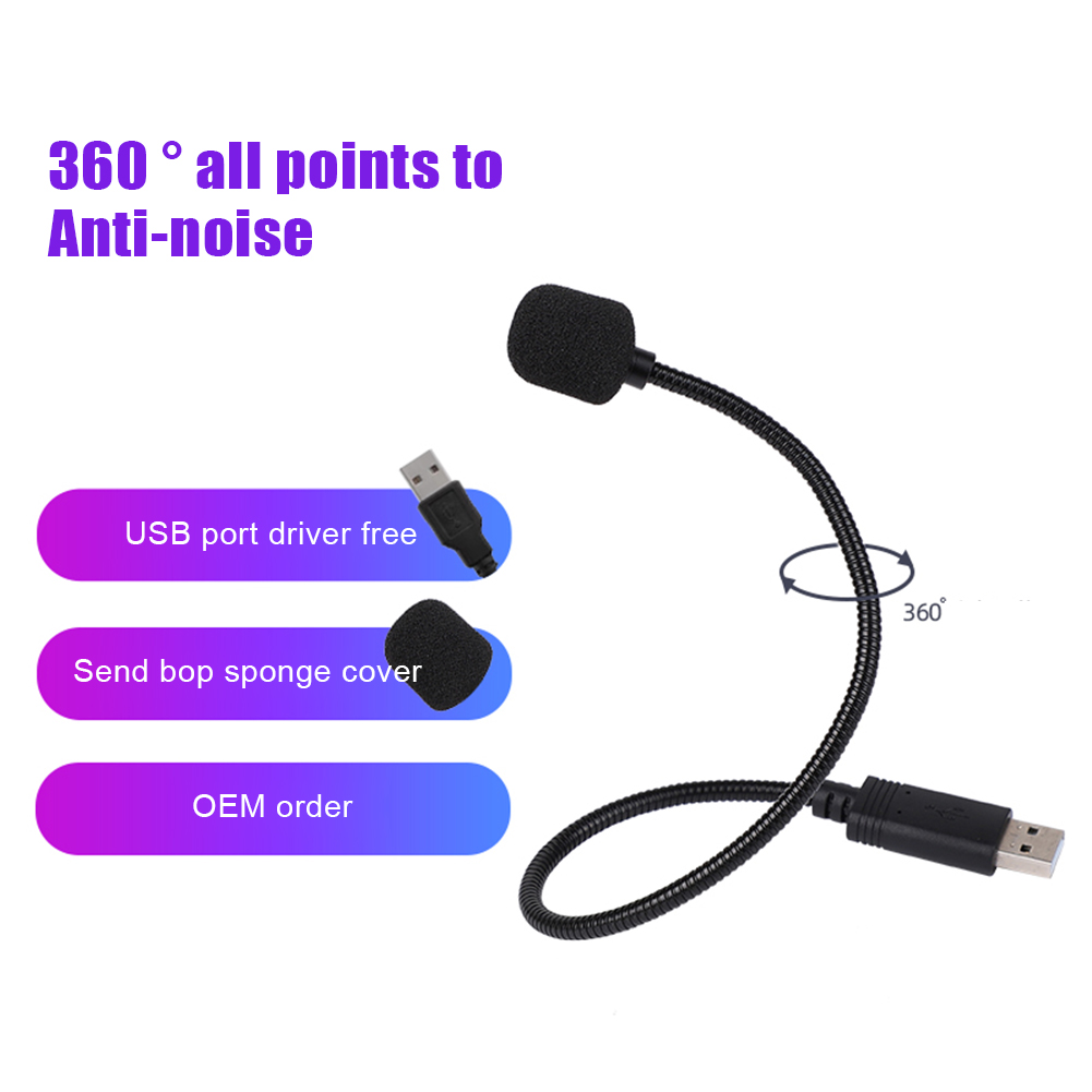 Mini Studio Speech USB Microphone Adjustable USB Laptop Microphone Stand Mic With Holder for Desktop PC Microphone Condenser